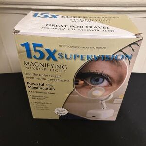 Like New Floxite 15X Supervision Magnifying Mirror Light
